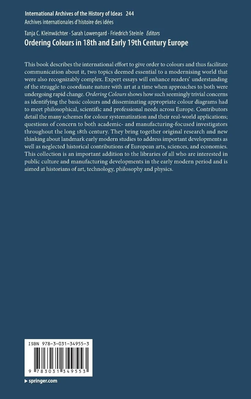 Rückseite: 9783031349553 | Ordering Colours in 18th and Early 19th Century Europe | Buch | vii