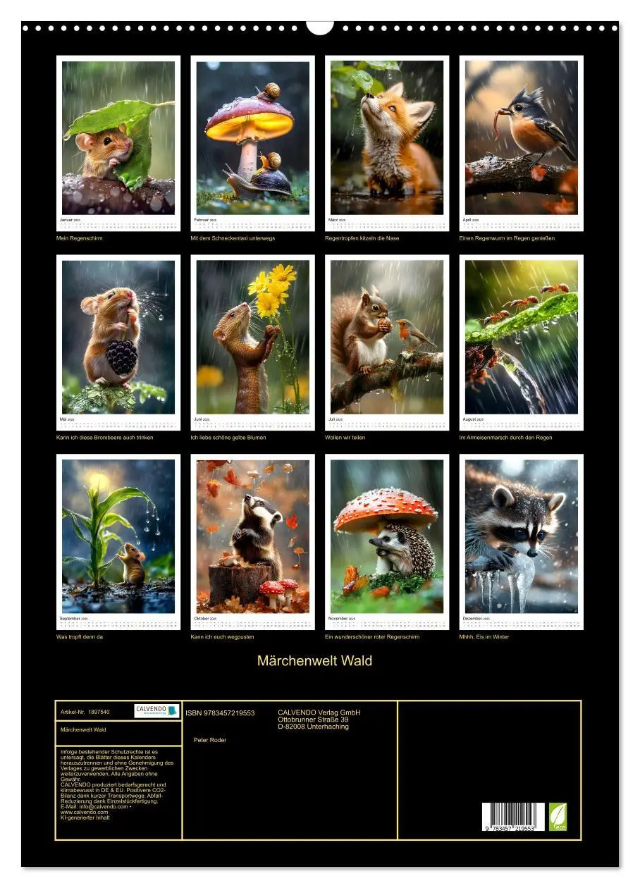 Bild: 9783457219553 | Märchenwelt Wald (Wandkalender 2025 DIN A2 hoch), CALVENDO...
