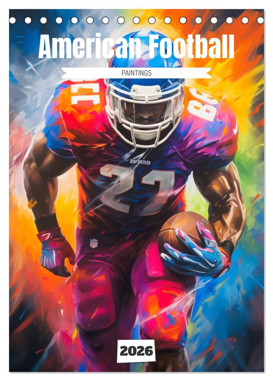 Cover: 9783516309553 | American Football. Paintings (Tischkalender 2026 DIN A5 hoch),...