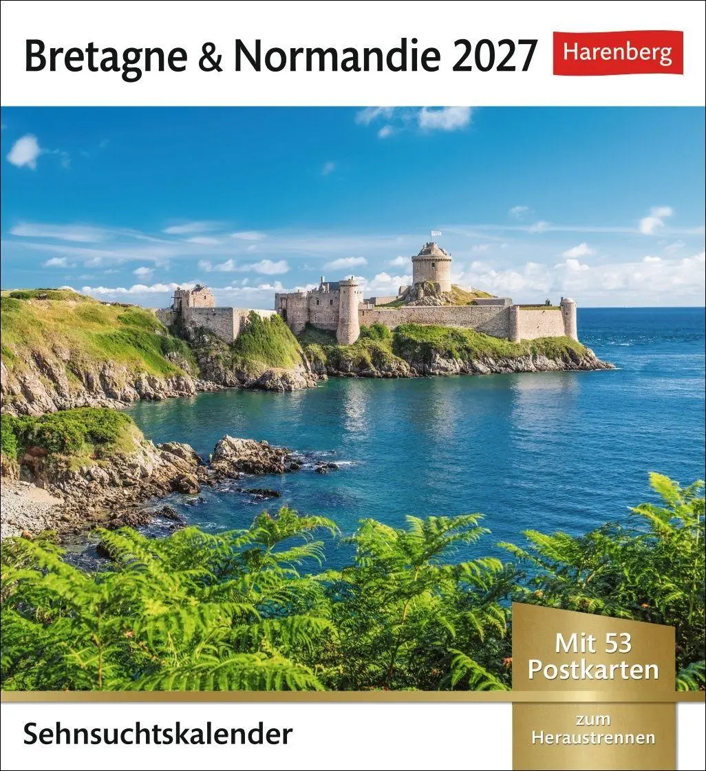 Cover: 9783840039553 | Bretagne &amp; Normandie Sehnsuchtskalender 2027 - Wochenkalender mit...