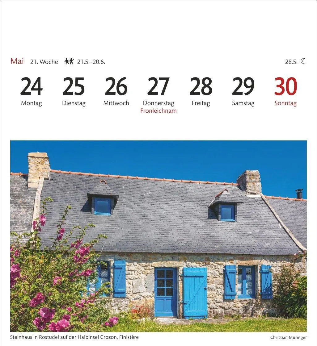Bild: 9783840039553 | Bretagne &amp; Normandie Sehnsuchtskalender 2027 - Wochenkalender mit...