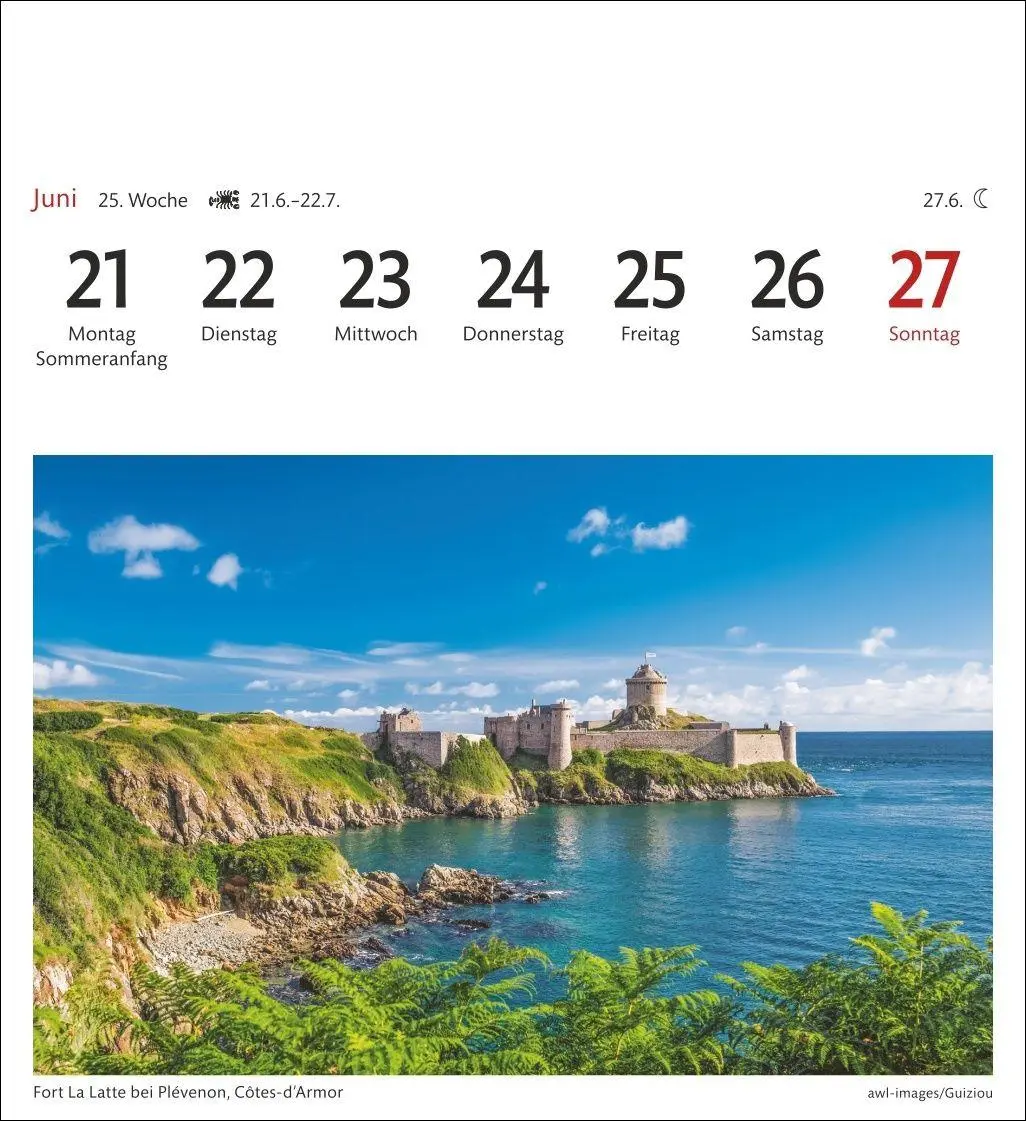 Bild: 9783840039553 | Bretagne &amp; Normandie Sehnsuchtskalender 2027 - Wochenkalender mit...