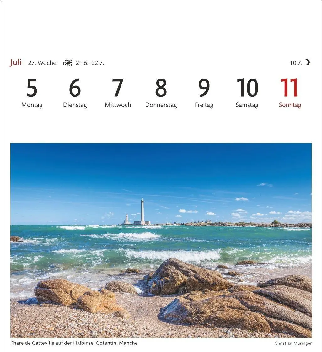 Bild: 9783840039553 | Bretagne &amp; Normandie Sehnsuchtskalender 2027 - Wochenkalender mit...