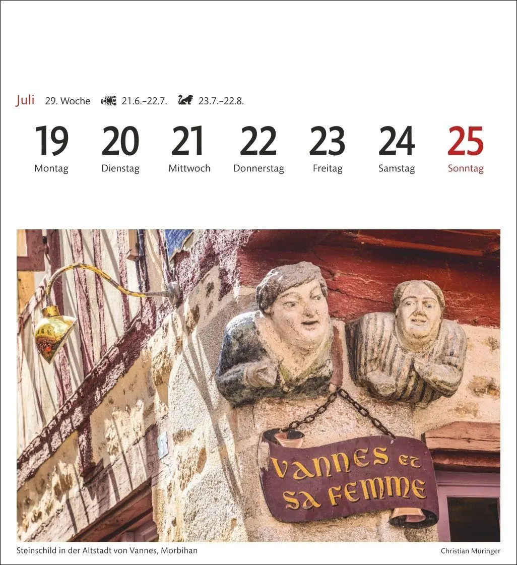 Bild: 9783840039553 | Bretagne &amp; Normandie Sehnsuchtskalender 2027 - Wochenkalender mit...