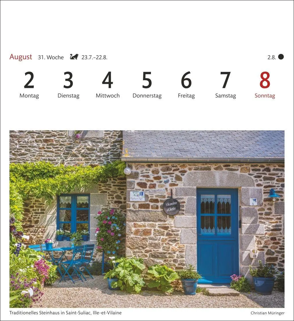 Bild: 9783840039553 | Bretagne &amp; Normandie Sehnsuchtskalender 2027 - Wochenkalender mit...