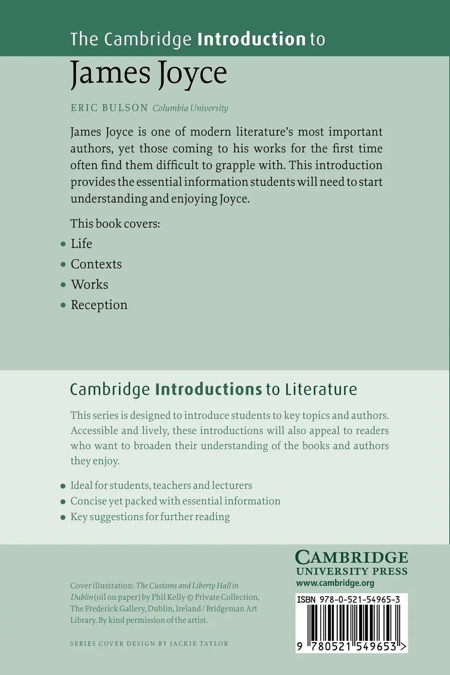 Rückseite: 9780521549653 | The Cambridge Introduction to James Joyce | Eric Bulson | Taschenbuch