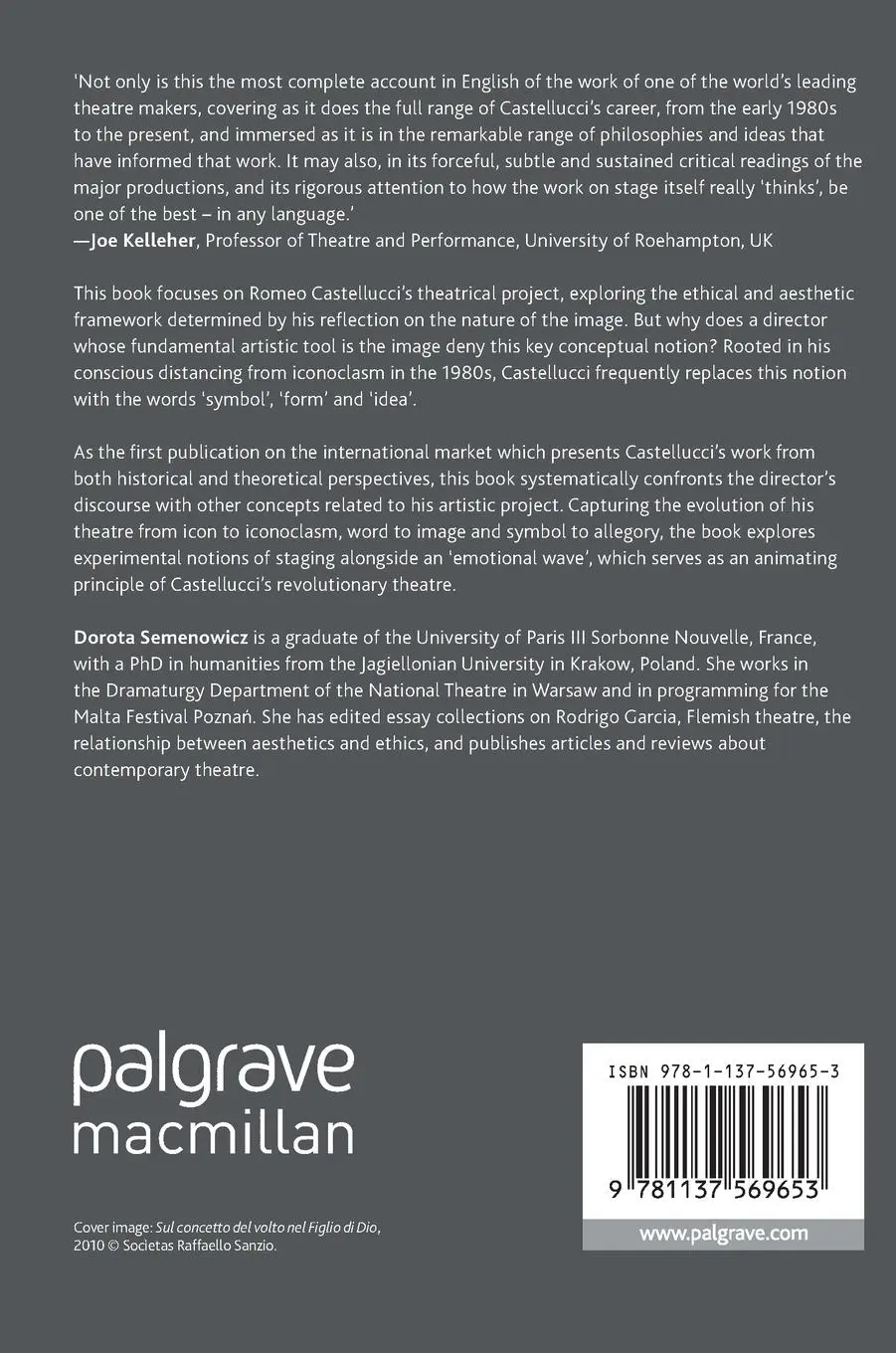 Rückseite: 9781137569653 | The Theatre of Romeo Castellucci and Socìetas Raffaello Sanzio | Buch