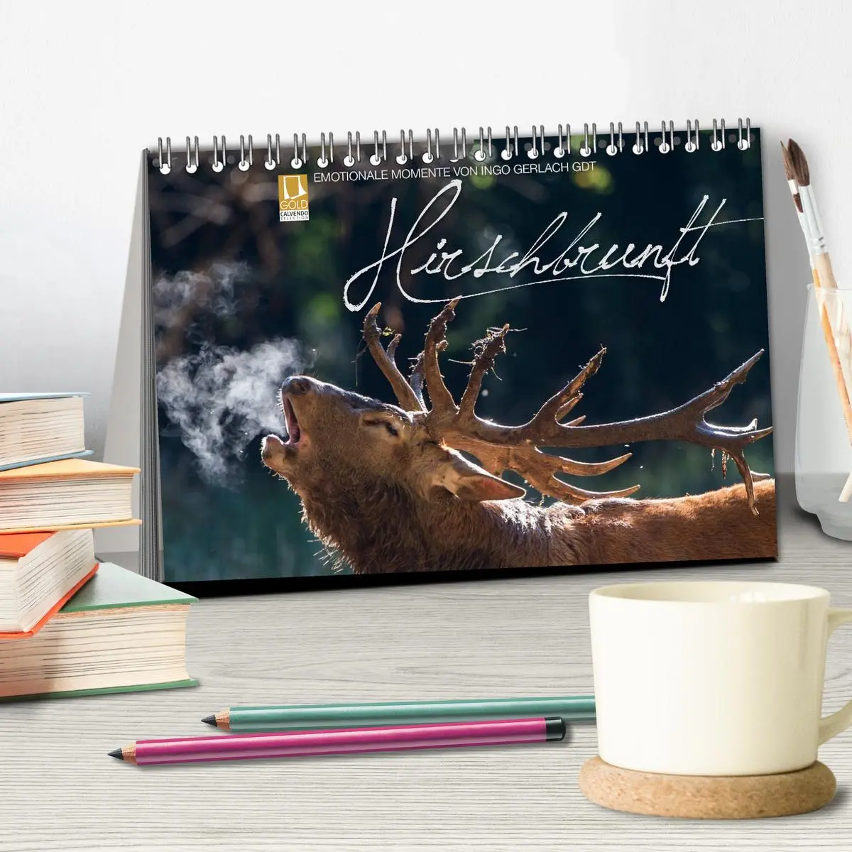 Bild: 9783516229653 | Emotionale Momente: Hirschbrunft (Tischkalender 2026 DIN A5 quer),...