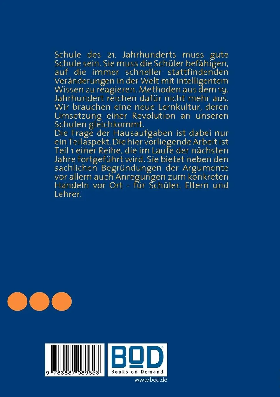 Rückseite: 9783837089653 | Nie wieder Hausaufgaben! | Andreas Alders | Taschenbuch | Paperback