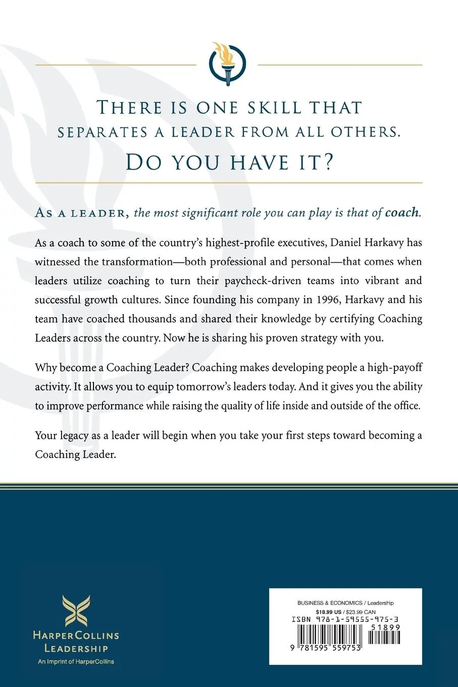 Rückseite: 9781595559753 | Becoming a Coaching Leader | Daniel S. Harkavy | Taschenbuch | 2010