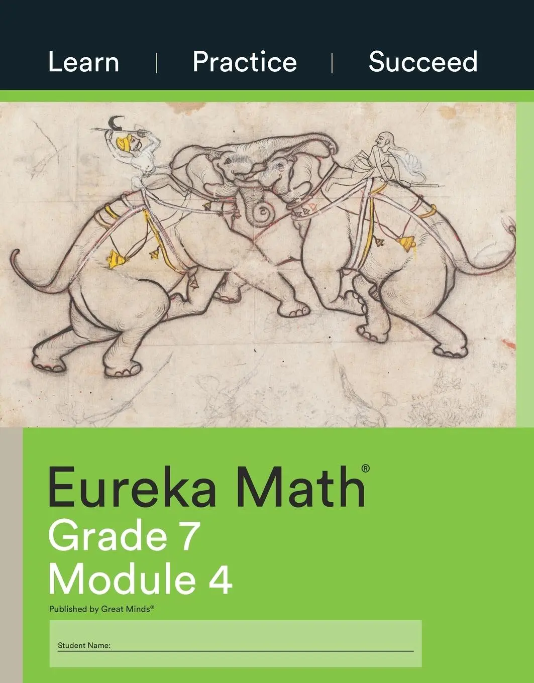 Cover: 9781640549753 | Eureka Math Grade 7 Learn, Practice, Succeed Workbook #4 (Module 4)