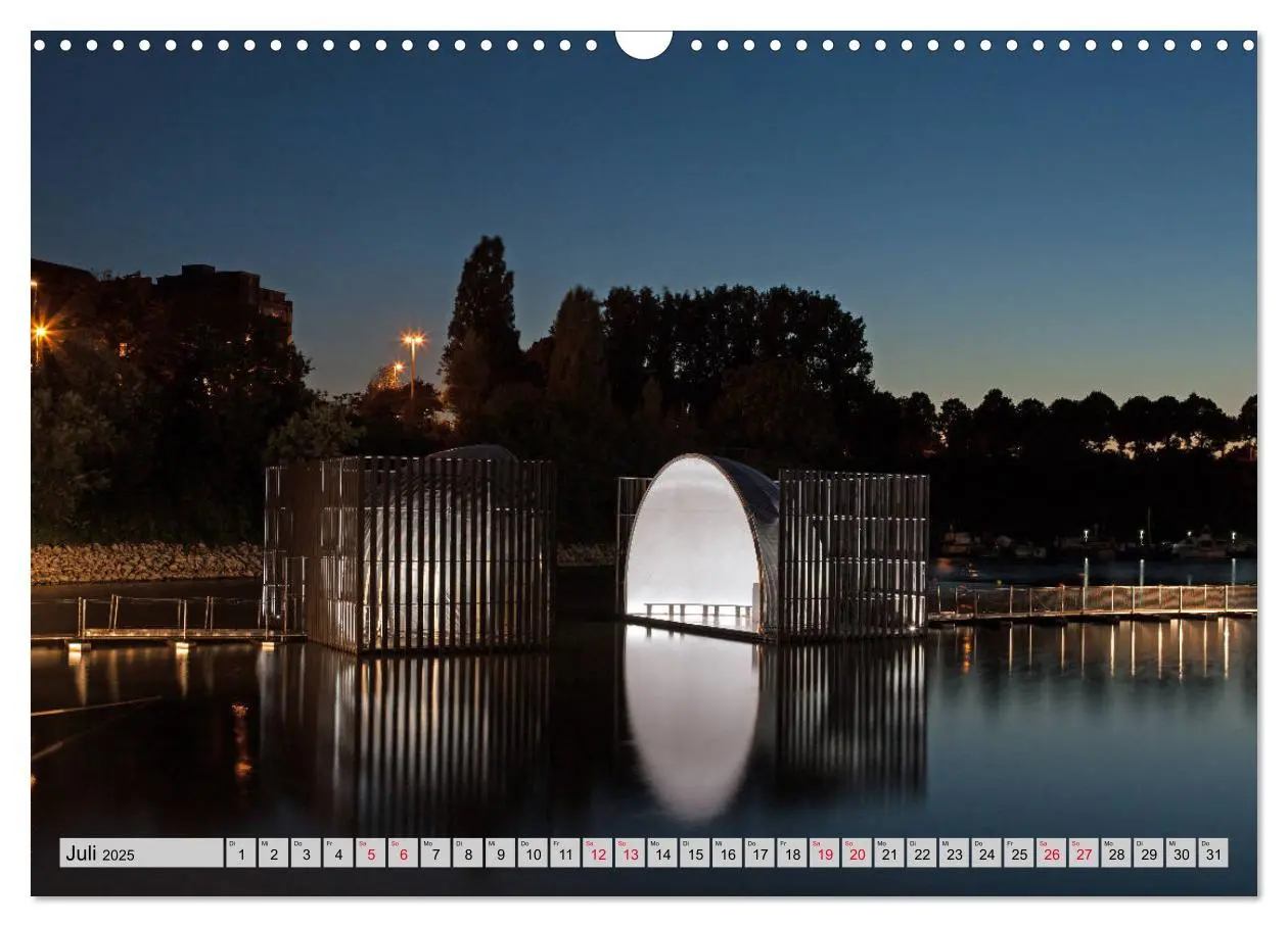 Bild: 9783435419753 | Es wird Nacht in Duisburg (Wandkalender 2025 DIN A3 quer), CALVENDO...