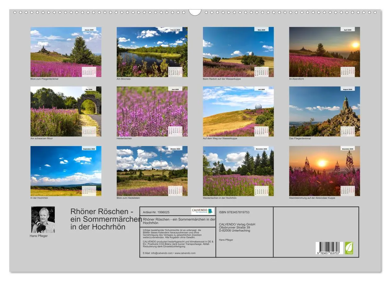 Bild: 9783457819753 | Rhöner Röschen - ein Sommermärchen in der Hochrhön (Wandkalender...