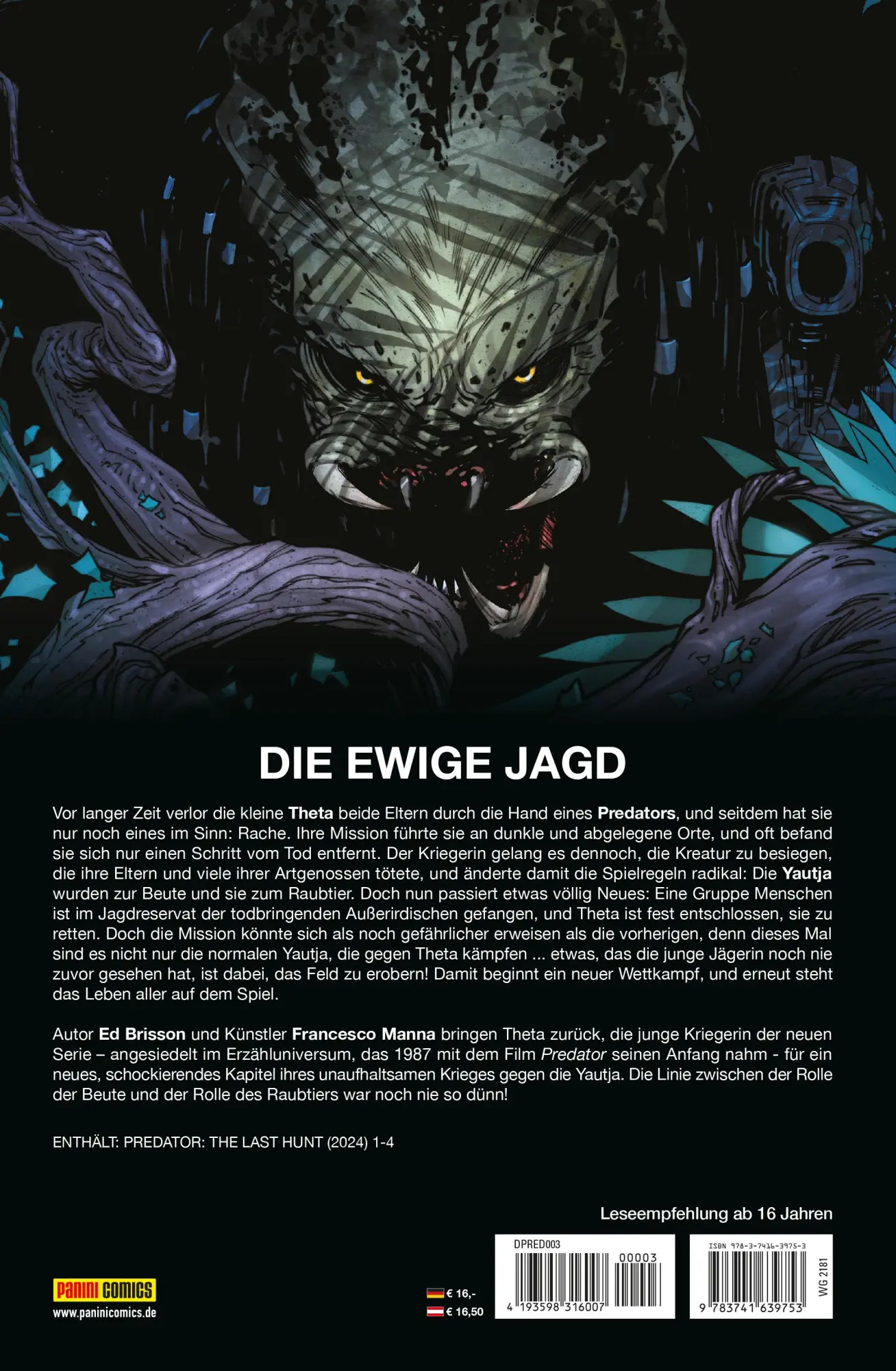 Rückseite: 9783741639753 | Predator | Bd. 3: Die letzte Jagd | Ed Brisson (u. a.) | Taschenbuch