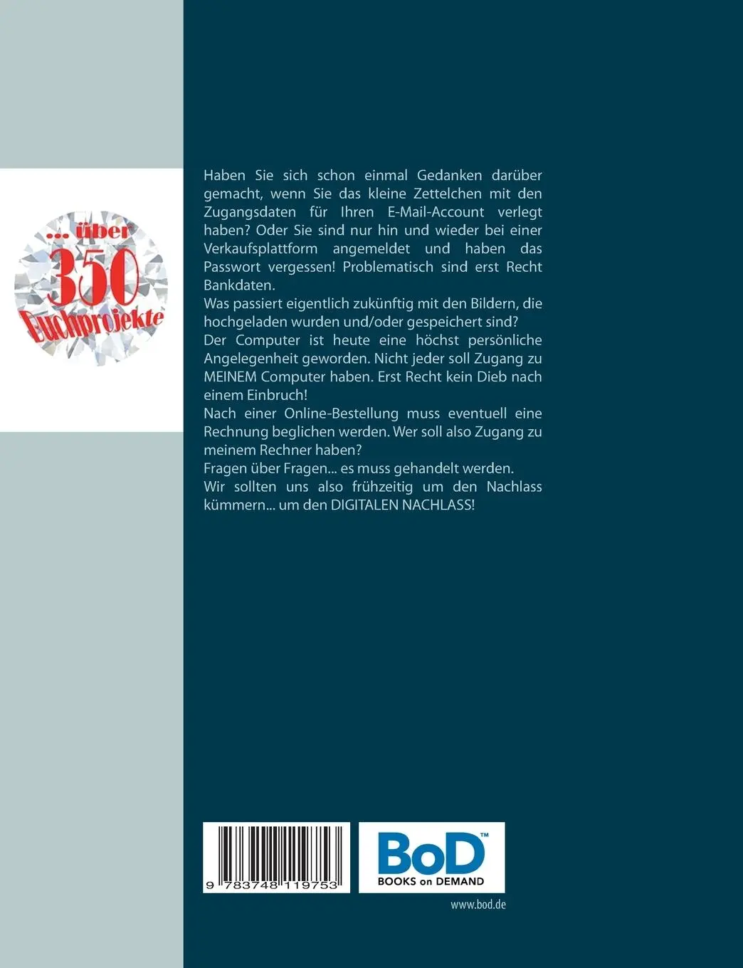 Rückseite: 9783748119753 | Mein Digitaler Nachlass - Digitales Erbe - Mit Erfolg Schritt für...