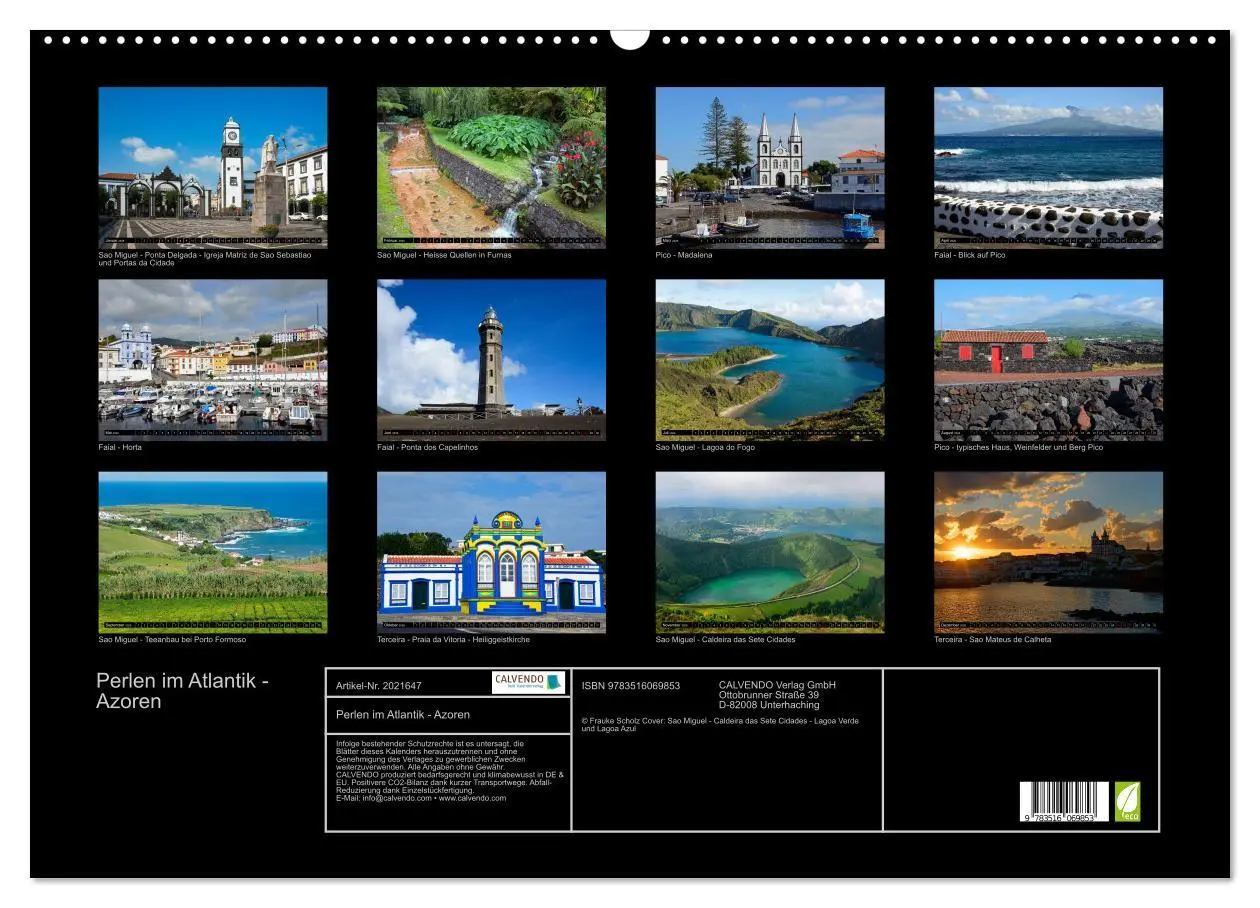 Bild: 9783516069853 | Perlen im Atlantik - Azoren (Wandkalender 2026 DIN A2 quer),...