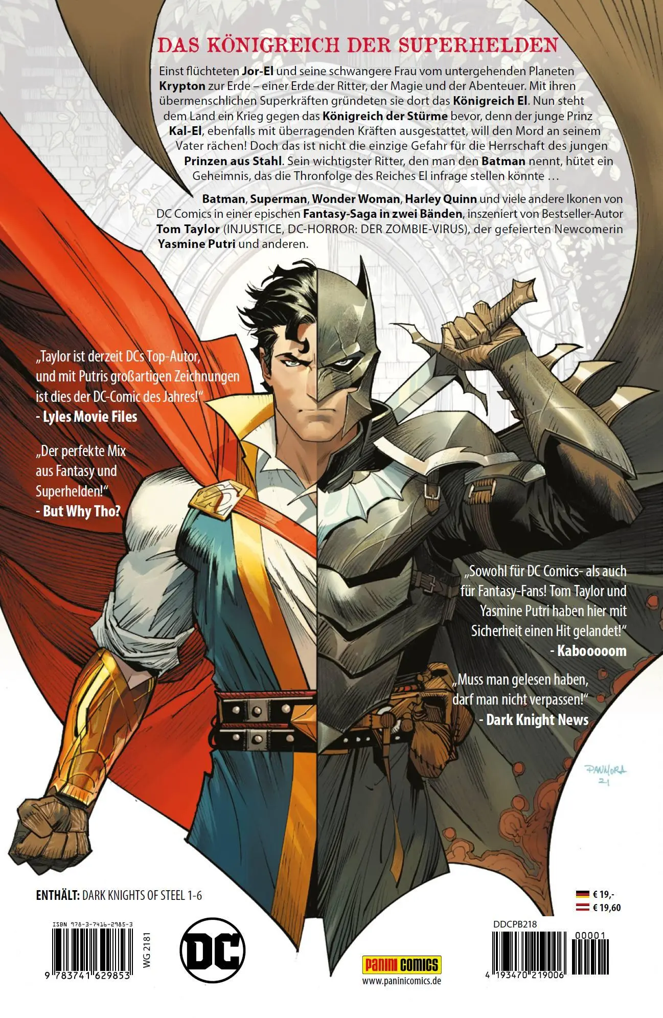 Rückseite: 9783741629853 | Batman und die Ritter aus Stahl | Bd. 1 (von 2) | Tom Taylor (u. a.)