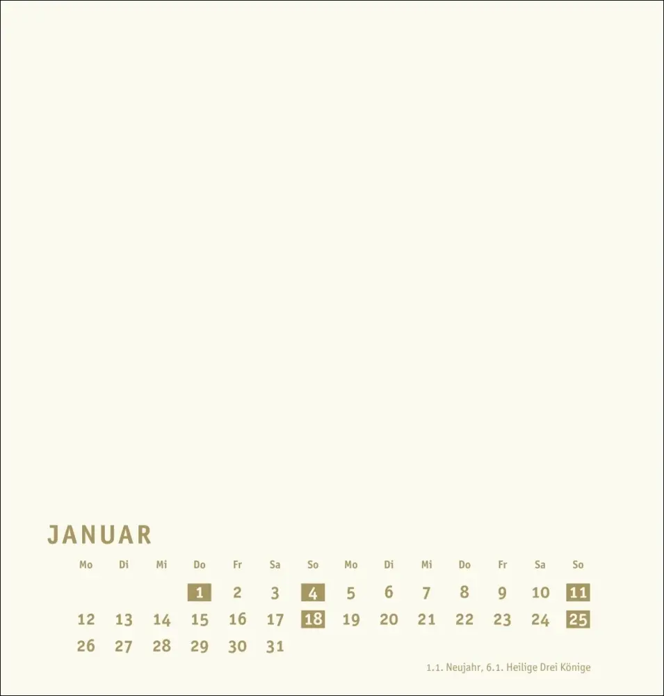 Bild: 9783756409853 | Premium-Bastelkalender gold mittel 2026 | Kalender | Spiralbindung