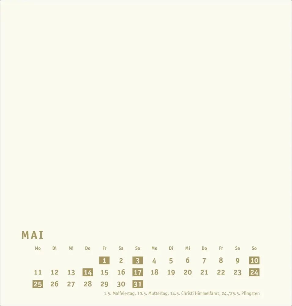 Bild: 9783756409853 | Premium-Bastelkalender gold mittel 2026 | Kalender | Spiralbindung