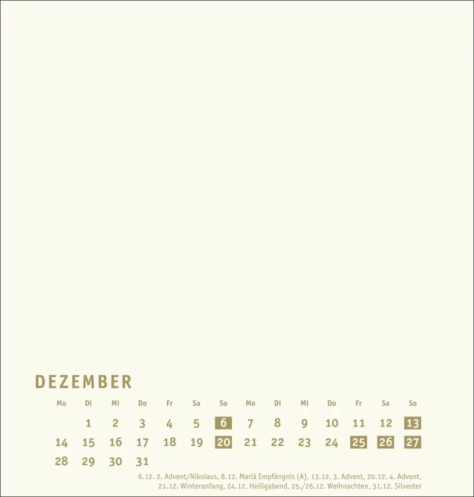 Bild: 9783756409853 | Premium-Bastelkalender gold mittel 2026 | Kalender | Spiralbindung