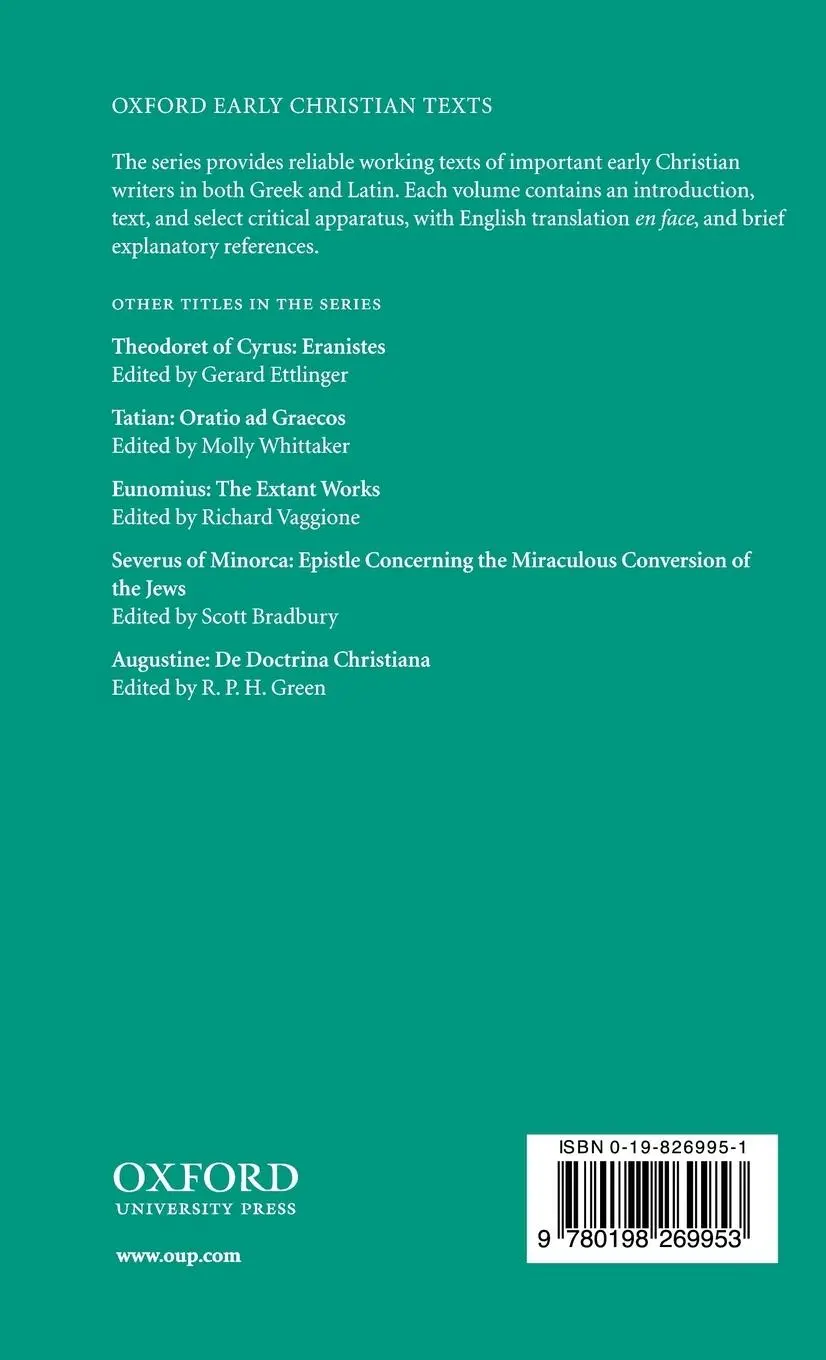 Rückseite: 9780198269953 | de Bono Coniugali, de Sancta Virginitate | Saint Augustine of Hippo