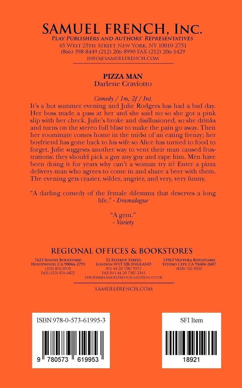 Rückseite: 9780573619953 | Pizza Man | Darlene Craviotto | Taschenbuch | Englisch | 2010