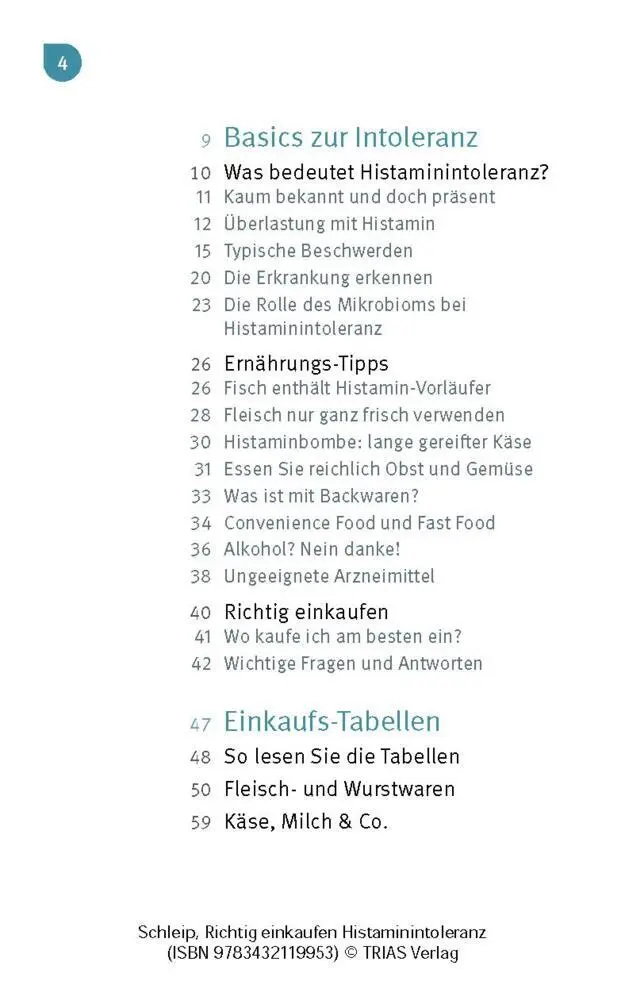 Bild: 9783432119953 | Richtig einkaufen Histamin-Intoleranz | Thilo Schleip | Taschenbuch