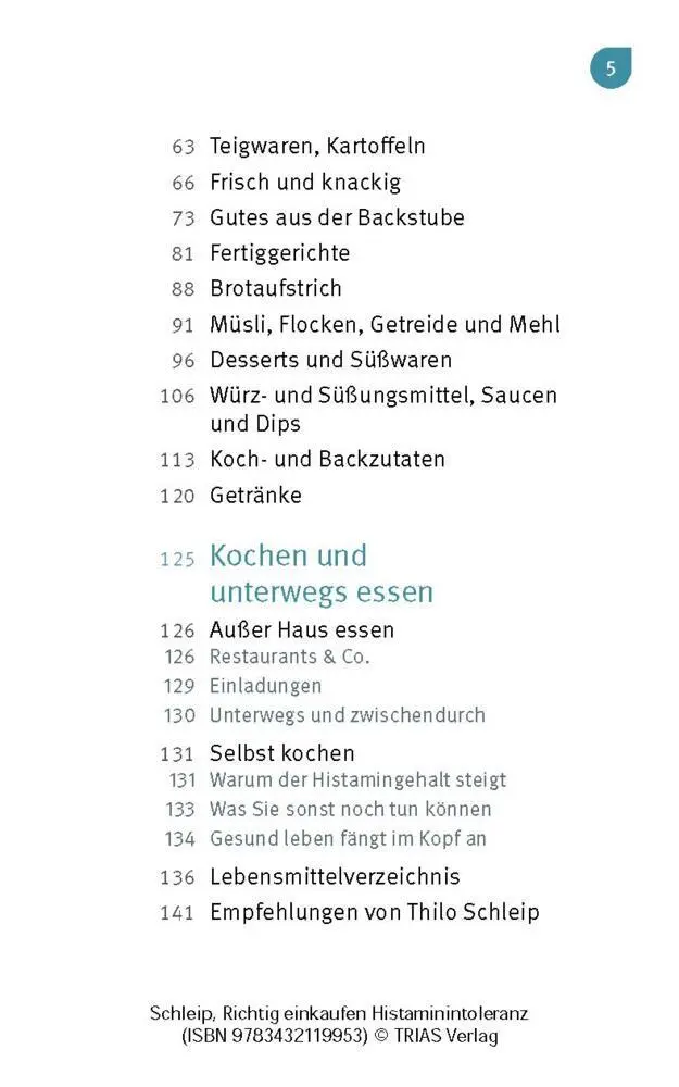 Bild: 9783432119953 | Richtig einkaufen Histamin-Intoleranz | Thilo Schleip | Taschenbuch