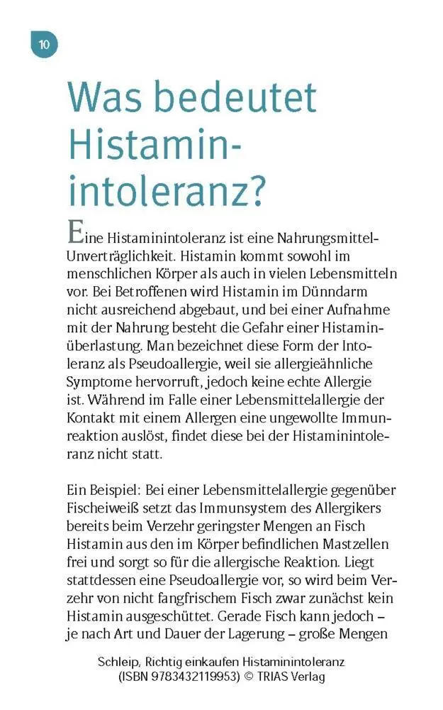 Bild: 9783432119953 | Richtig einkaufen Histamin-Intoleranz | Thilo Schleip | Taschenbuch