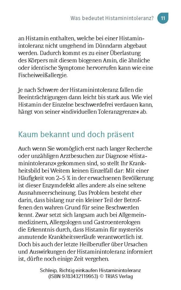 Bild: 9783432119953 | Richtig einkaufen Histamin-Intoleranz | Thilo Schleip | Taschenbuch