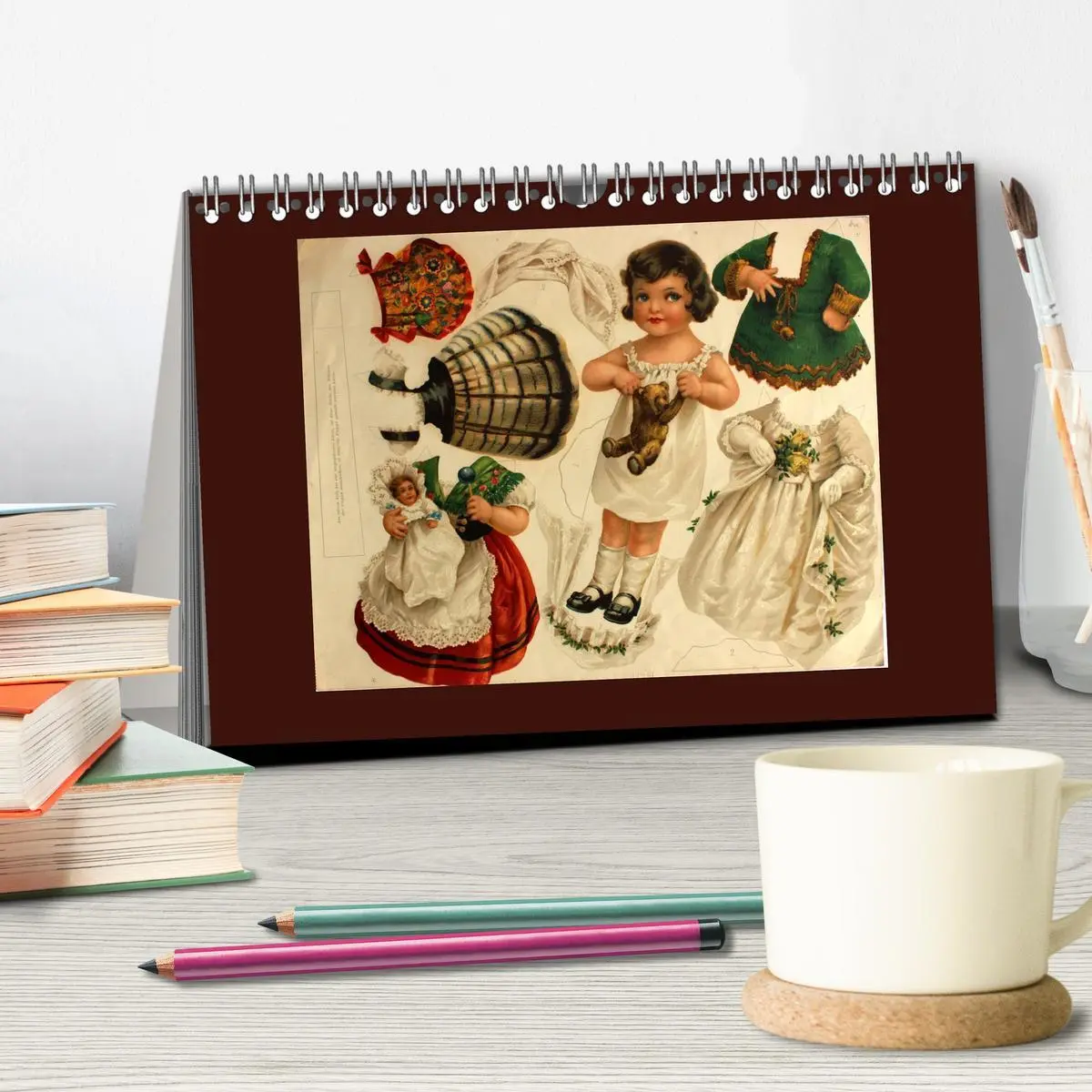 Bild: 9783516129953 | Alte europäische Ankleidepuppen aus Papier (Tischkalender 2026 DIN...