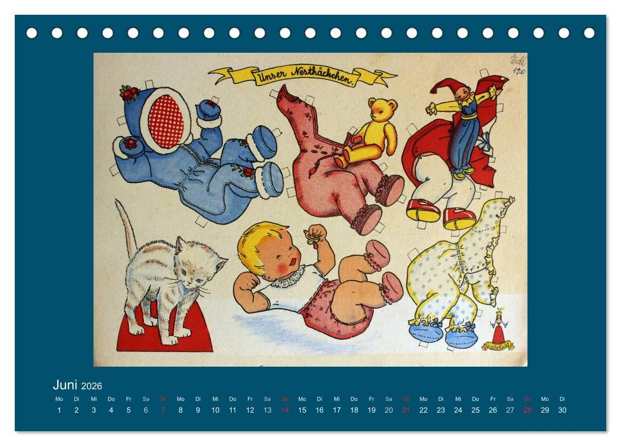 Bild: 9783516129953 | Alte europäische Ankleidepuppen aus Papier (Tischkalender 2026 DIN...