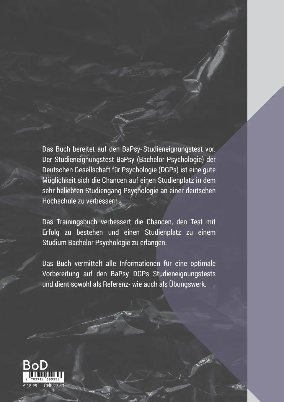 Rückseite: 9783748199953 | Trainingsbuch für den BaPsy-Studieneingangstest | Kaesler (u. a.)