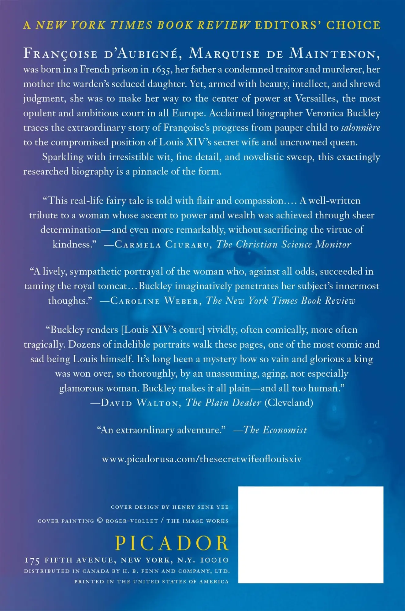 Rückseite: 9780312430054 | The Secret Wife of Louis XIV | Veronica Buckley | Taschenbuch | 2010