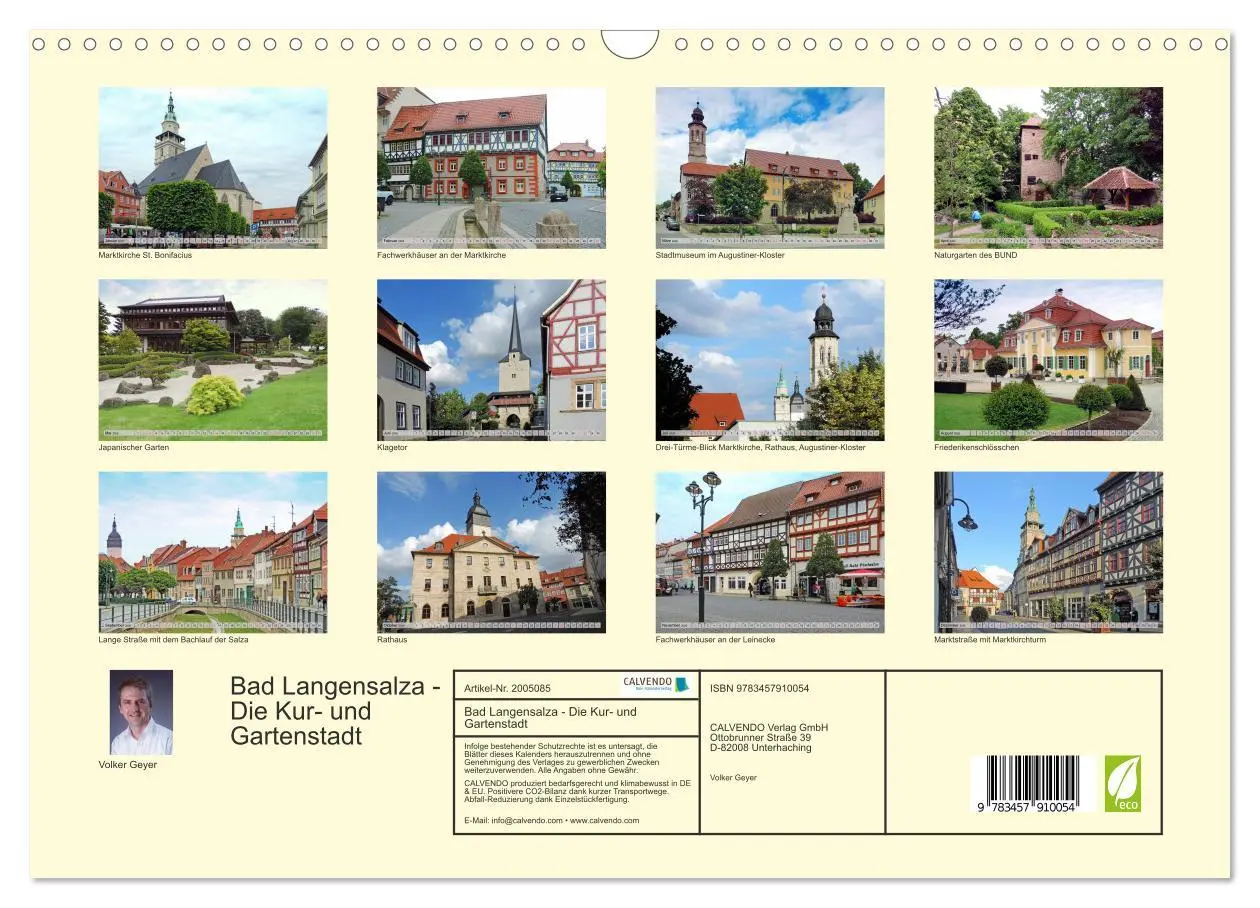 Bild: 9783457910054 | Bad Langensalza - Die Kur- und Gartenstadt (Wandkalender 2026 DIN...