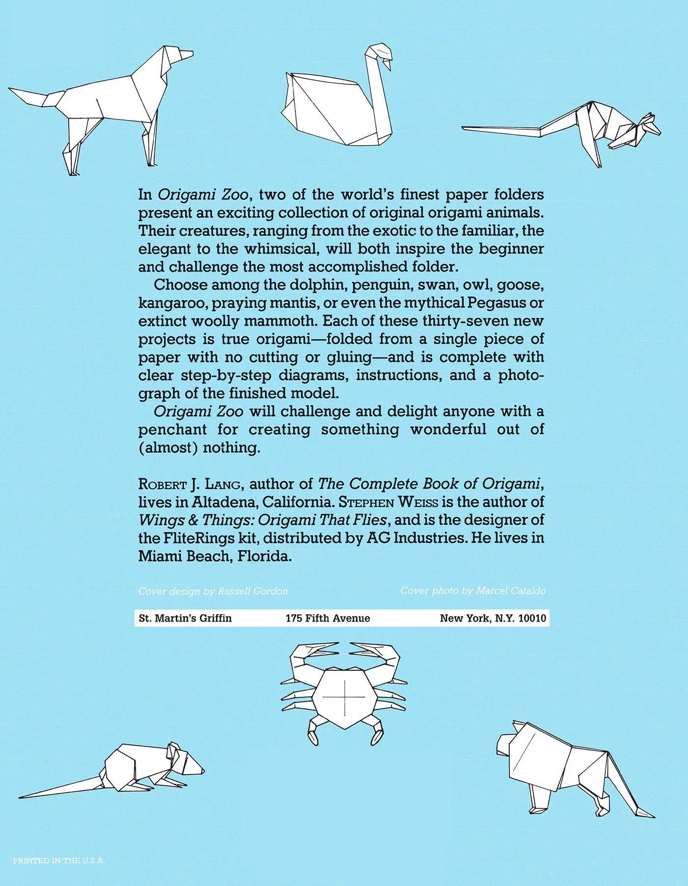 Rückseite: 9780312040154 | Origami Zoo | Robert J. Lang | Taschenbuch | Kartoniert / Broschiert