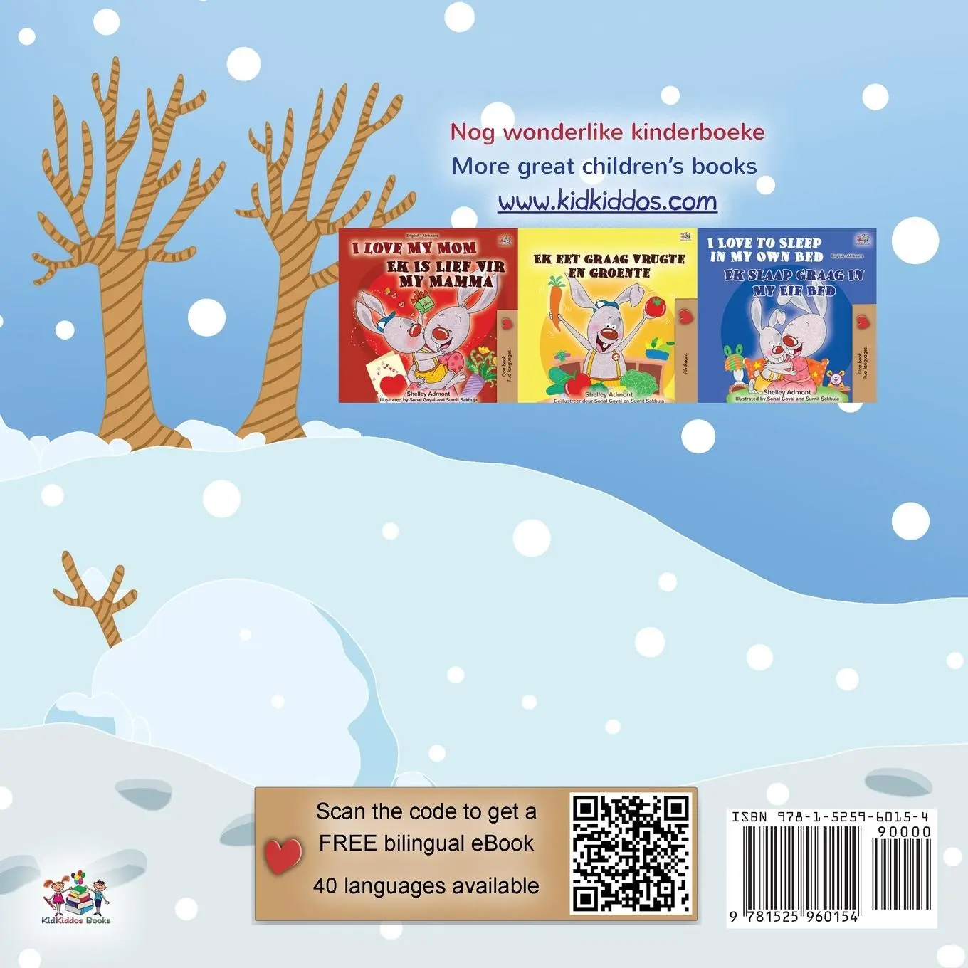 Rückseite: 9781525960154 | I Love Winter (Afrikaans English Bilingual Children's Book) | Buch