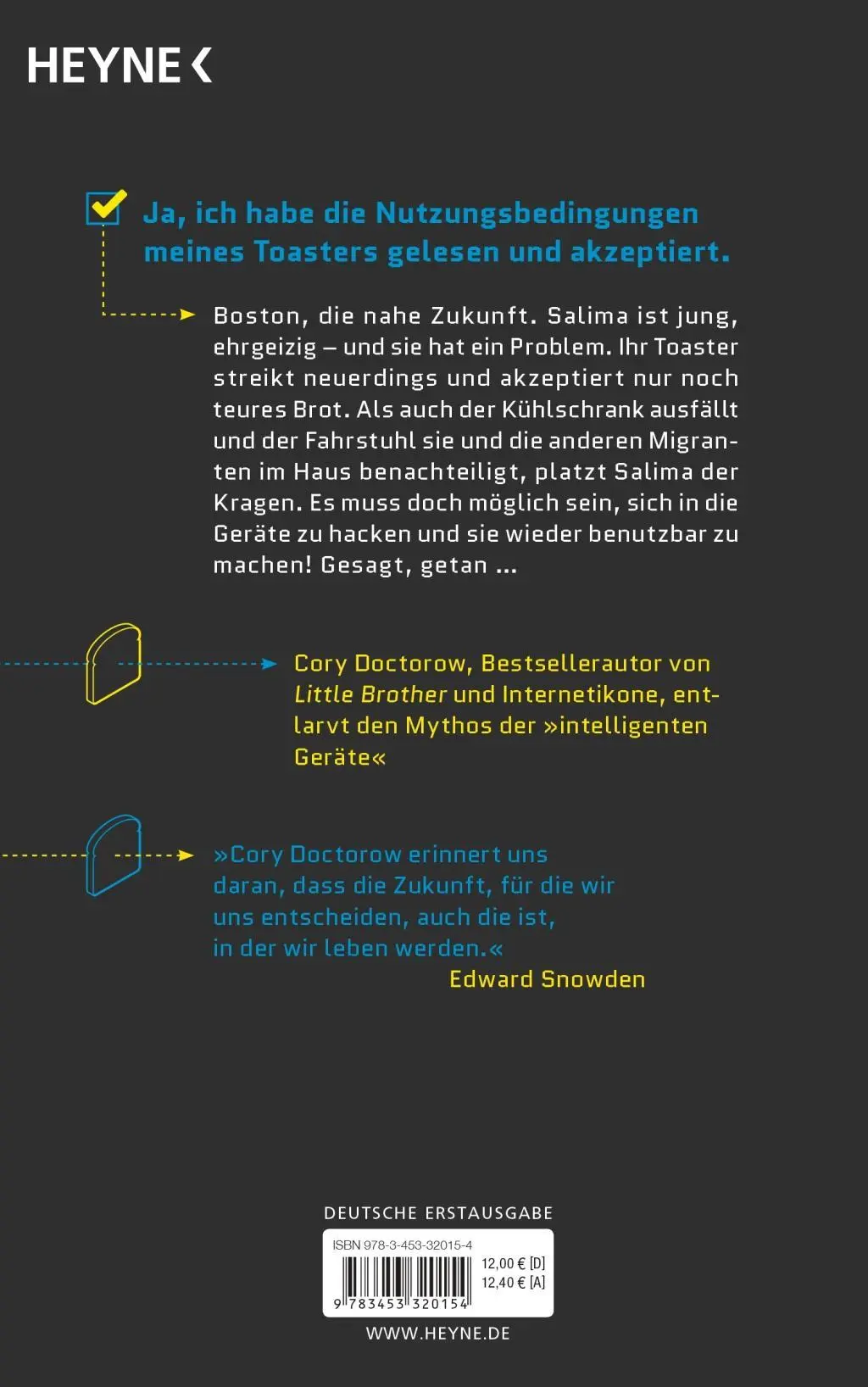 Bild: 9783453320154 | Wie man einen Toaster überlistet | Novelle | Cory Doctorow | Buch
