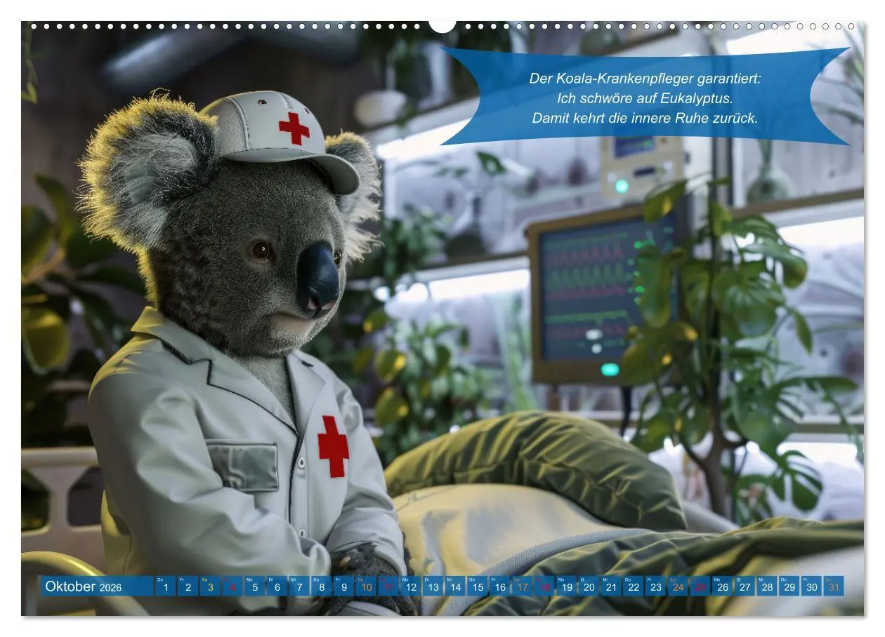 Bild: 9783457380154 | Tierisch lustige Krankenpfleger (Wandkalender 2026 DIN A2 quer),...