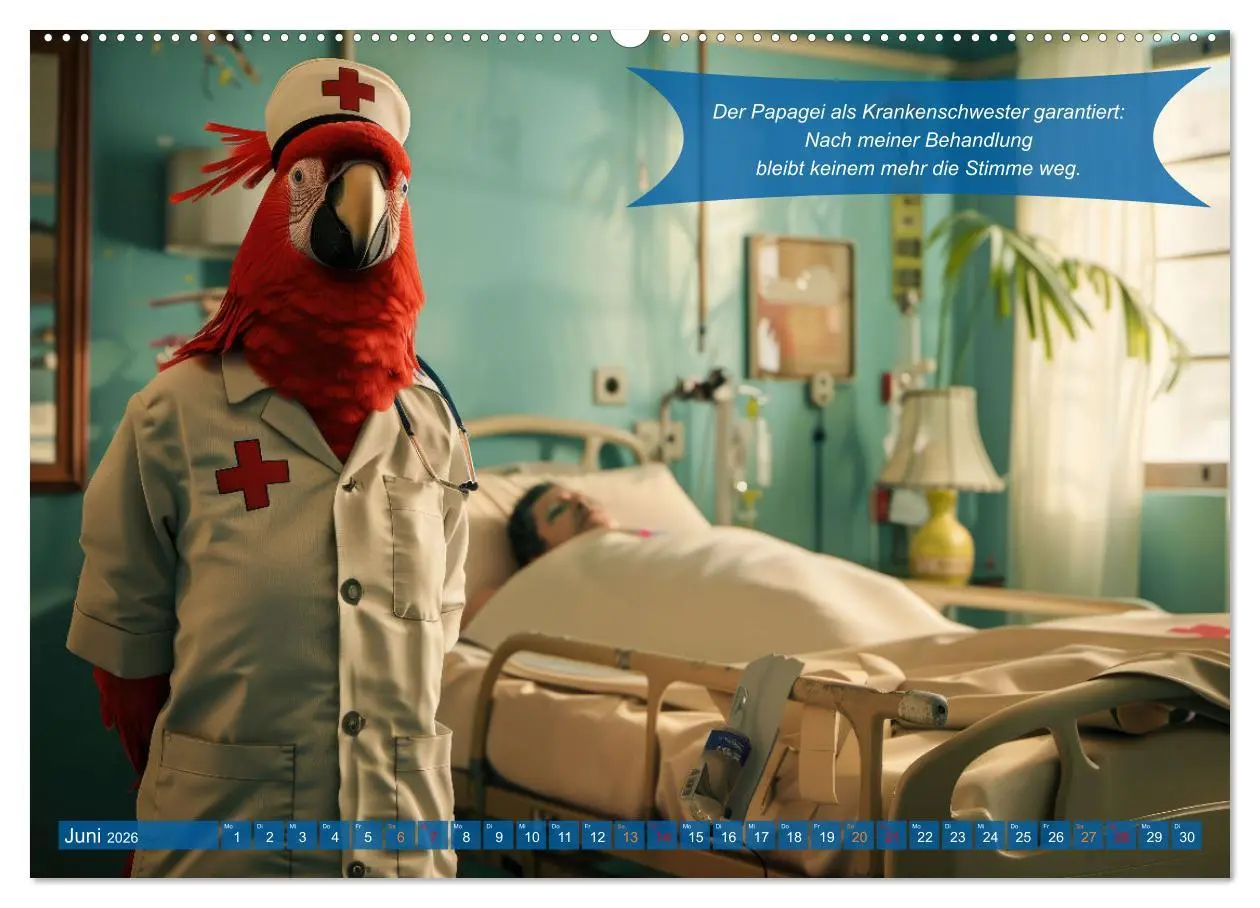 Bild: 9783457380154 | Tierisch lustige Krankenpfleger (Wandkalender 2026 DIN A2 quer),...