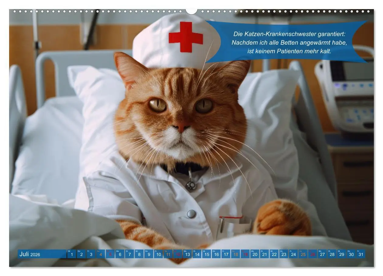 Bild: 9783457380154 | Tierisch lustige Krankenpfleger (Wandkalender 2026 DIN A2 quer),...