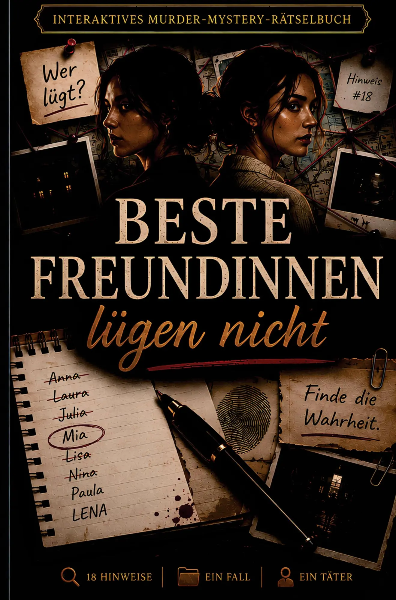 Cover: 9783912300154 | Beste Freundinnen lügen nicht: Das Murder-Mystery-Rätselbuch mit...