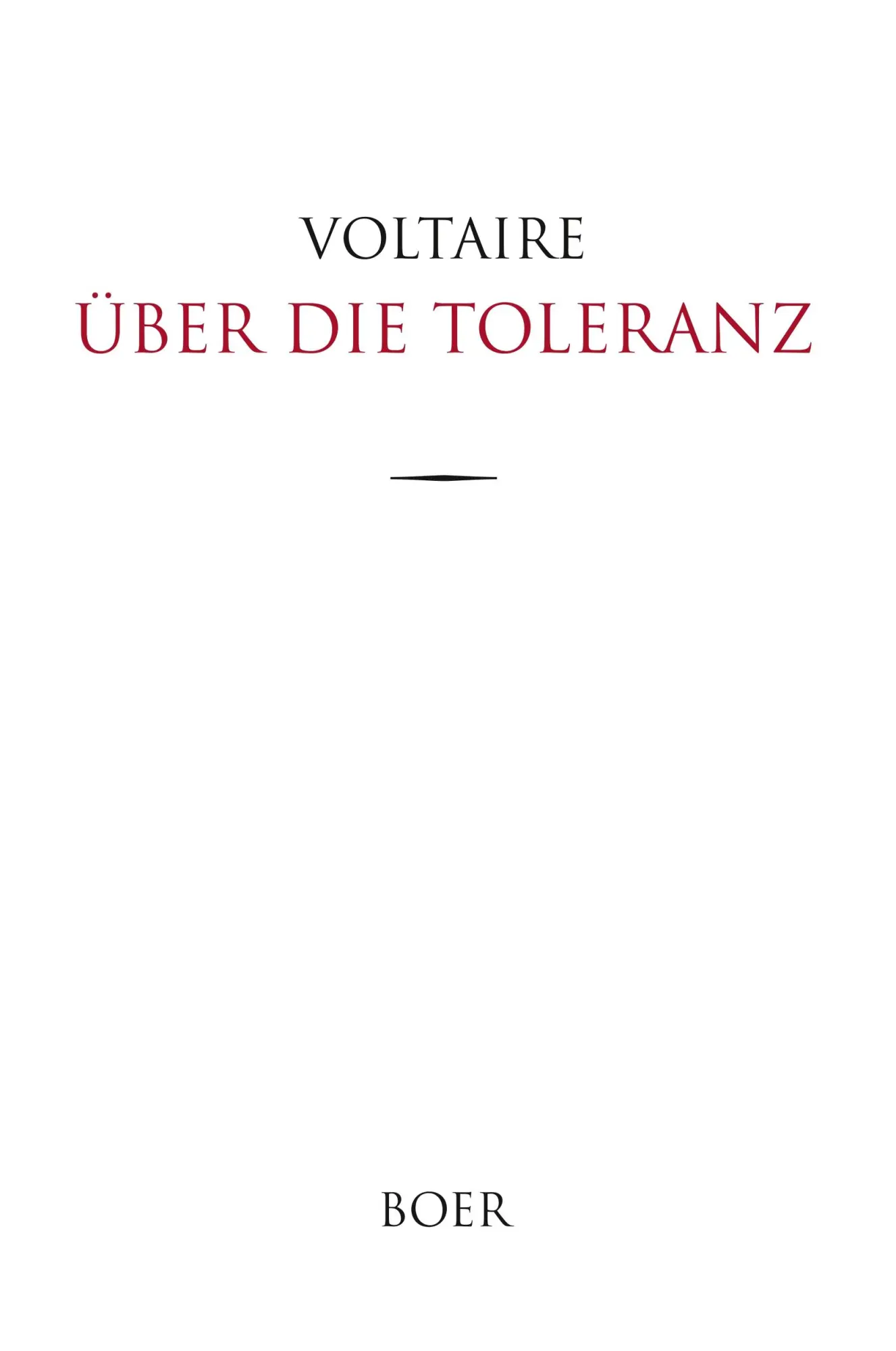 Cover: 9783966620154 | Über die Toleranz | François-Marie Arouet Voltaire | Buch | 160 S.