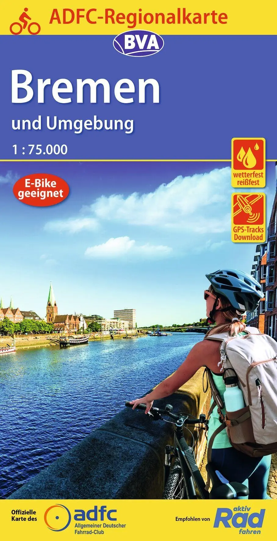 Cover: 9783969900154 | ADFC-Regionalkarte Bremen und Umgebung, 1:75.000, mit...