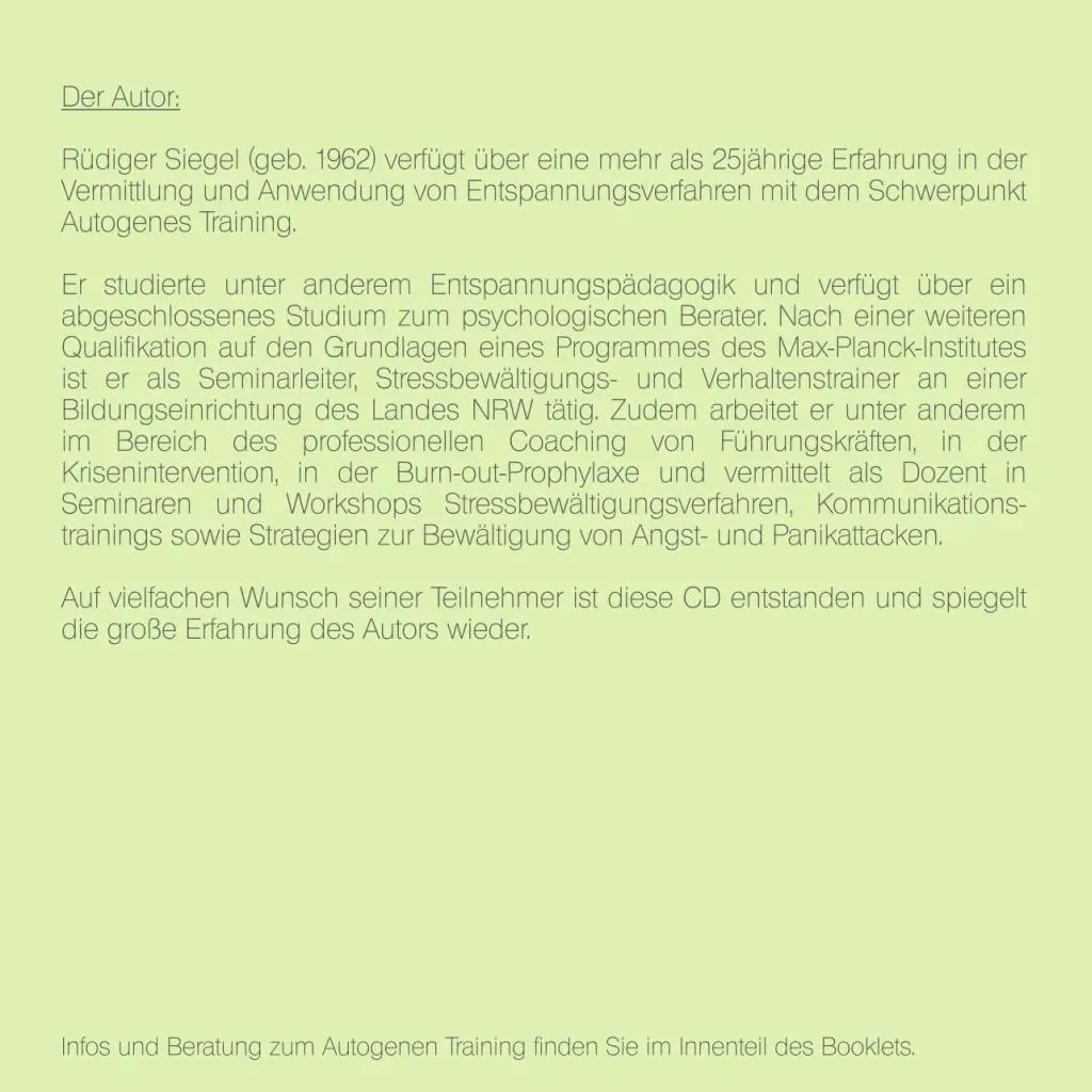 Bild: 4260088630254 | Autogenes Training mit Entspannungsmusik inkl. persönlicher...
