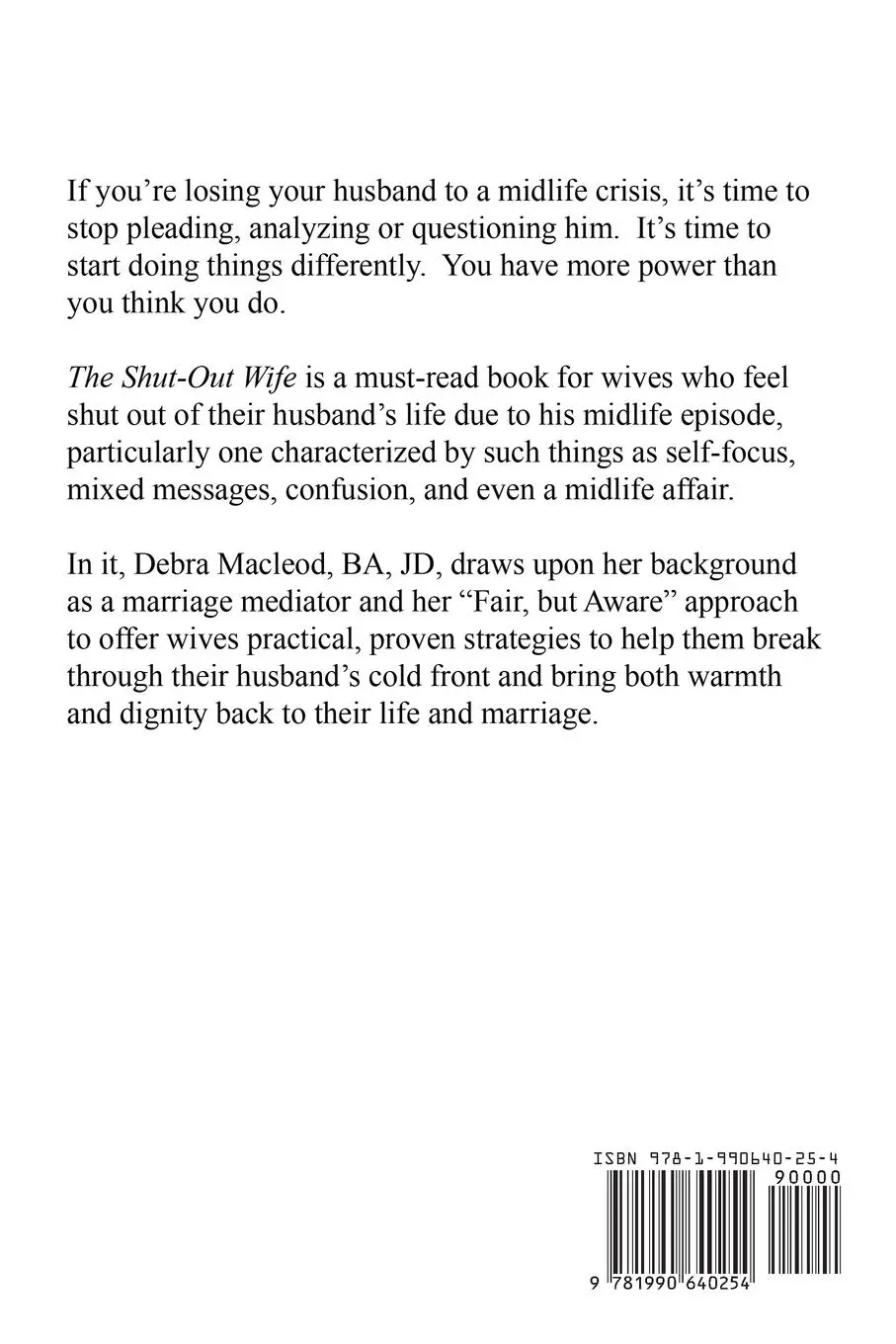 Rückseite: 9781990640254 | The Shut-Out Wife | Breaking Through Your Husband's Midlife Crisis