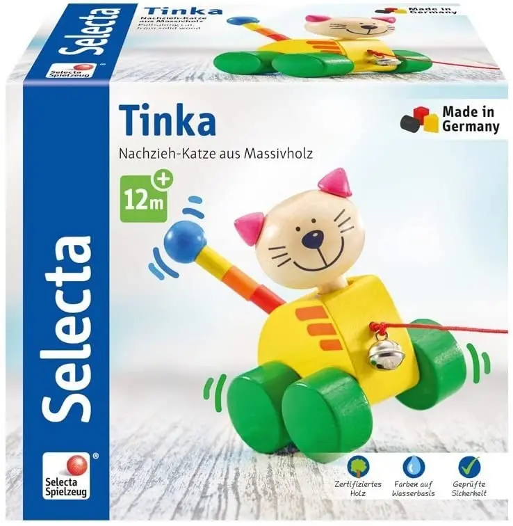 Cover: 4060848620354 | Selecta 62035 - Nachzieh-Katze, Tinka, Holz, 12 cm | 62035 | 2020