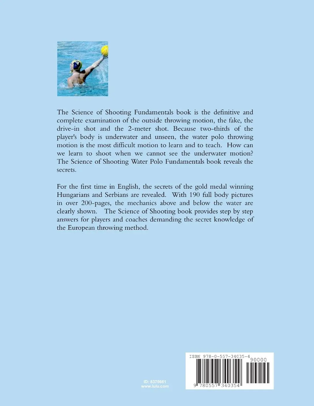 Rückseite: 9780557340354 | Science of Shooting Water Polo Fundamentals | Jim Solum | Taschenbuch