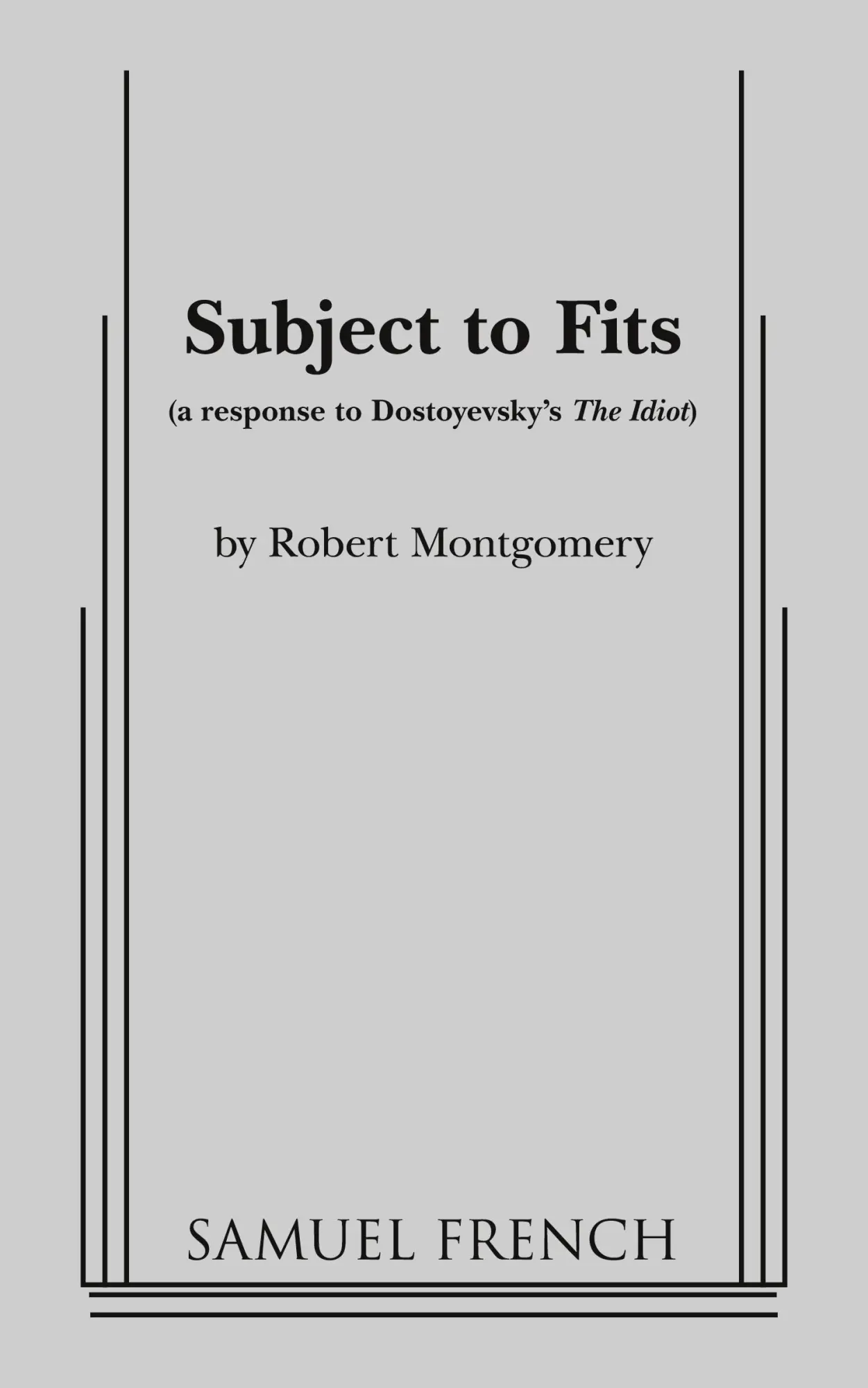 Cover: 9780573700354 | Subject to Fits | Robert Montgomery | Taschenbuch | Englisch | 2012