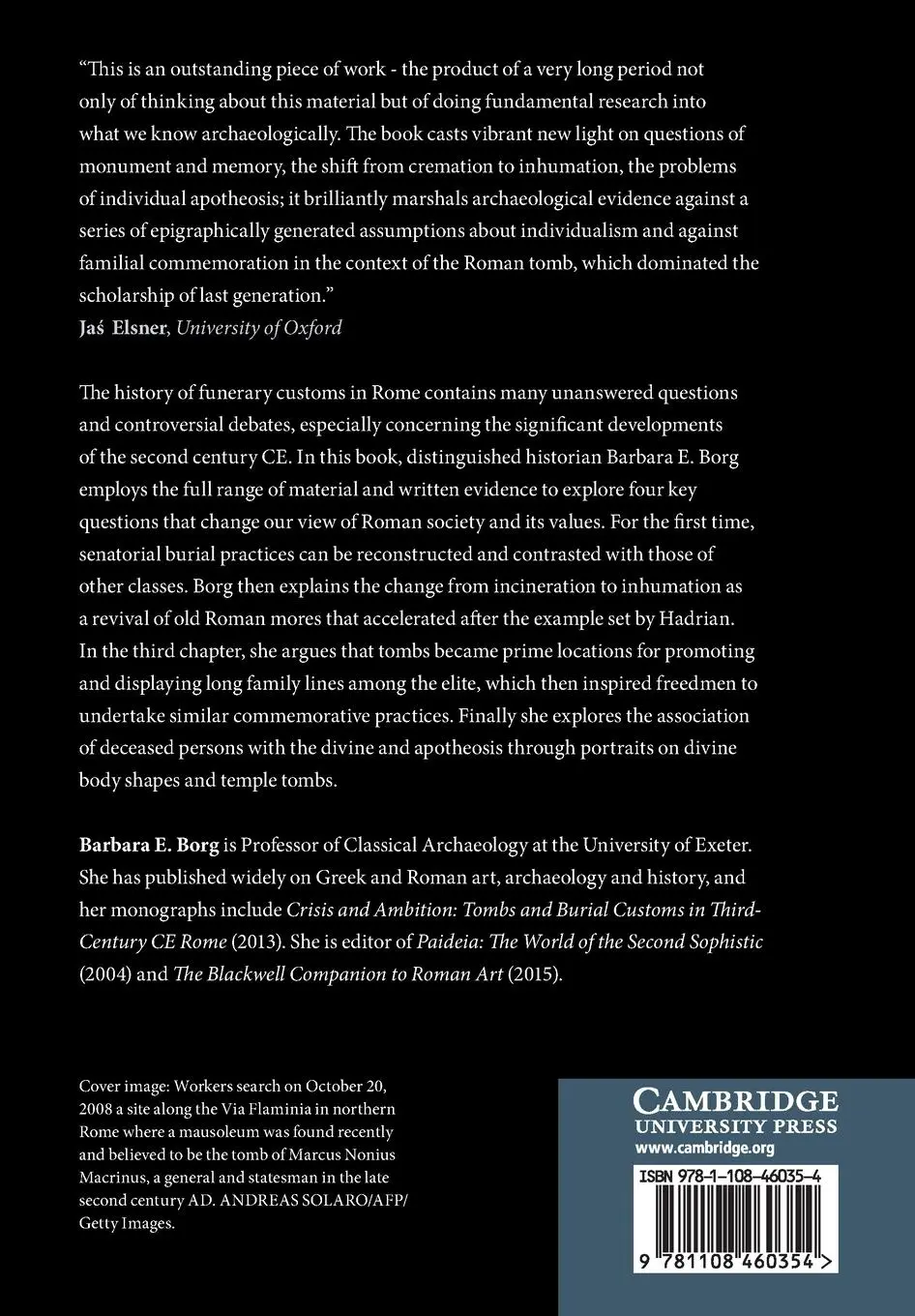 Rückseite: 9781108460354 | Roman Tombs and the Art of Commemoration | Barbara E. Borg | Buch
